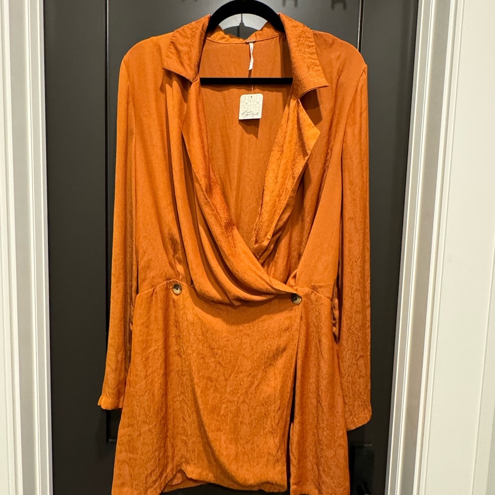 Free People Satin Drop-waist Dress